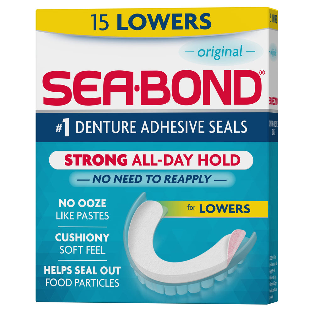 Sea Bond Secure Denture Adhesive Seals Original Lowers package front view