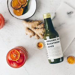 Sea Buckthorn Juice label with ingredients
