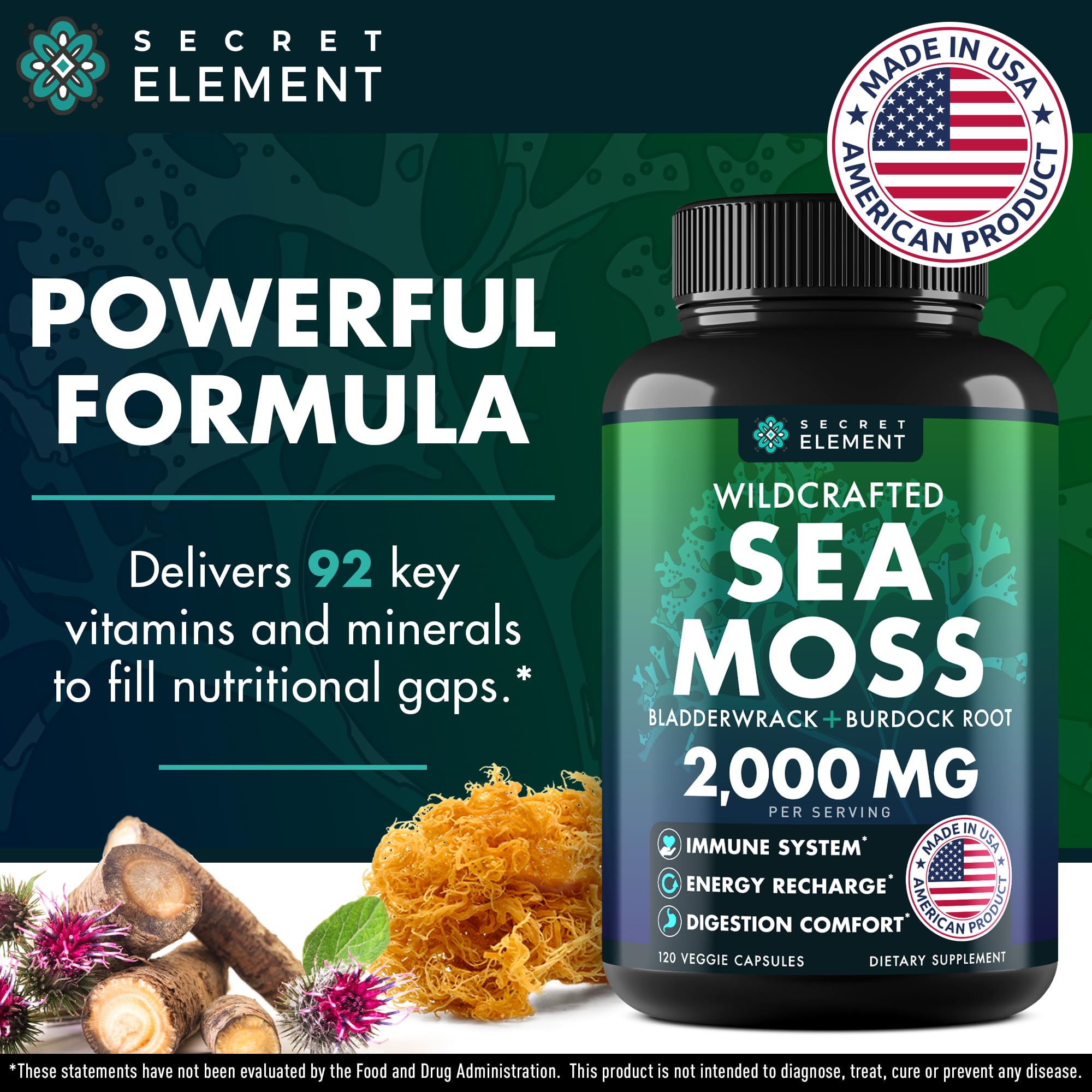 Close-up of Sea Moss Capsules