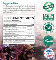 Sea Moss Capsules with Black Pepper for Enhanced Absorption