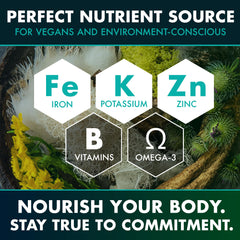 Nutrition label on Sea Moss Capsules bottle