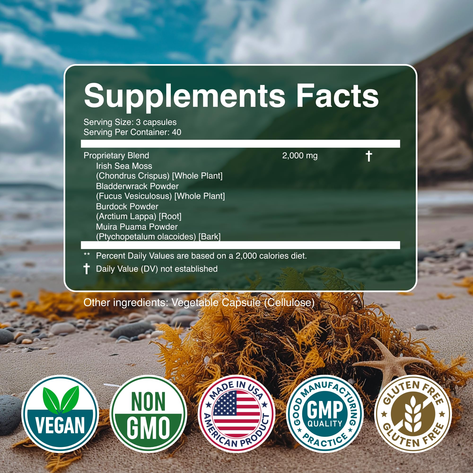 Lifestyle image suggesting energy and wellness with Sea Moss Capsules
