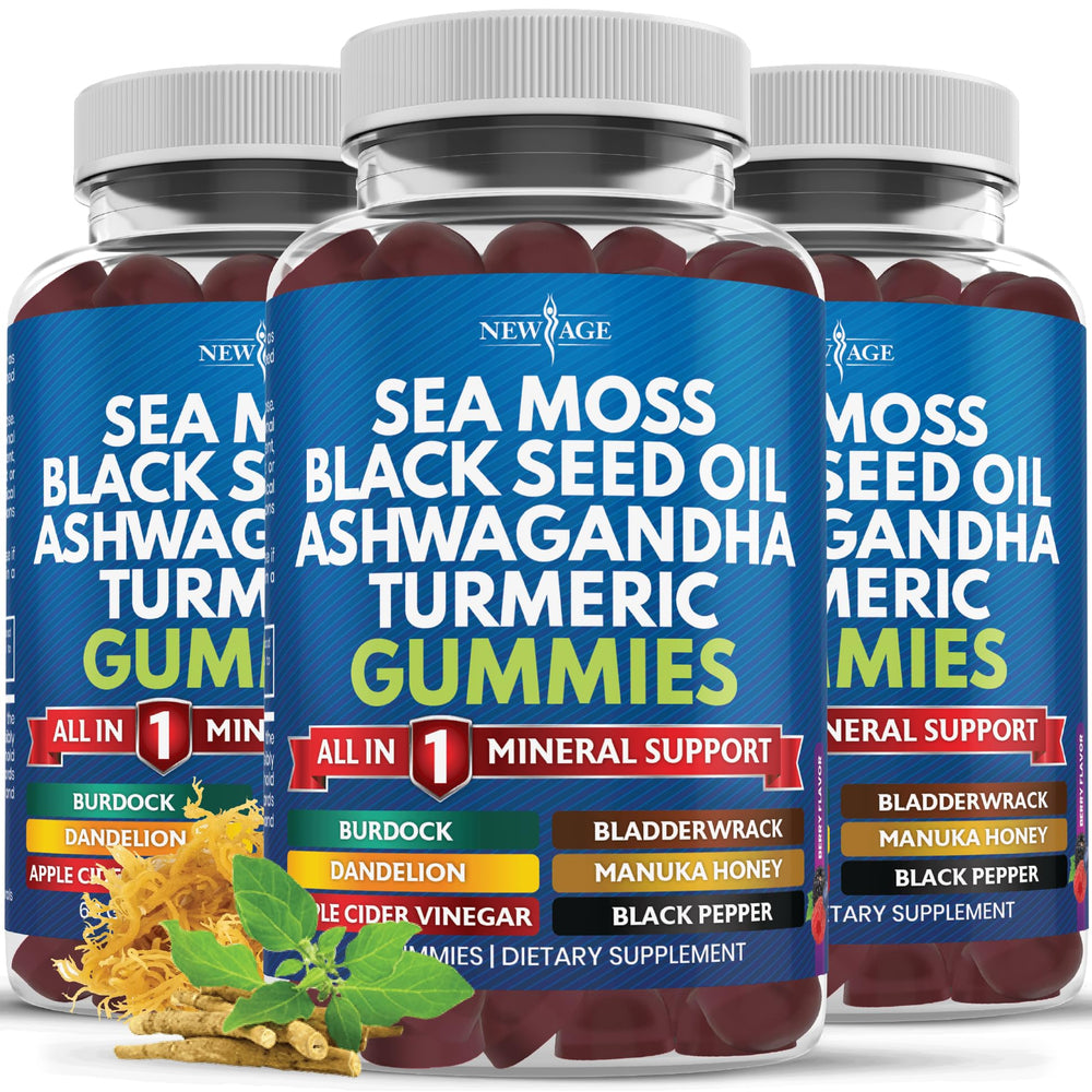Sea Moss Gummies bottle front view - 180 count