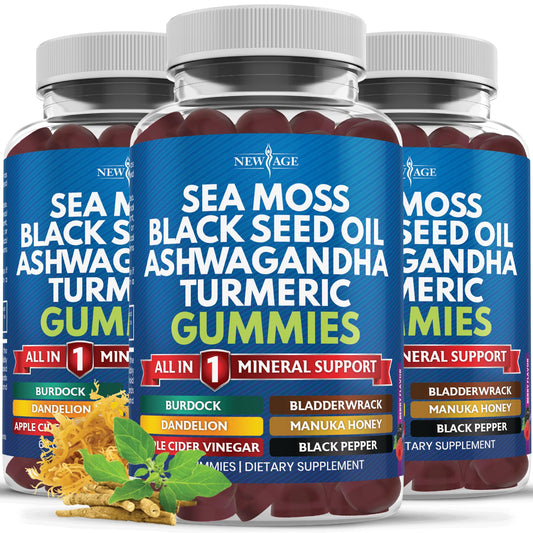 Sea Moss Gummies bottle front view - 180 count