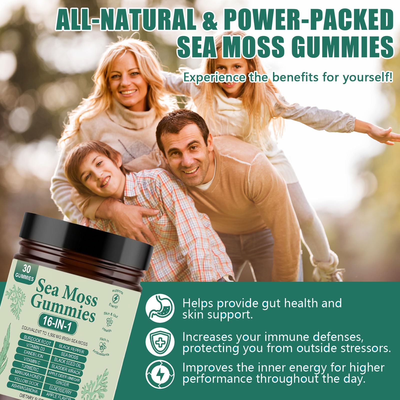 30 gummies per bottle shown for on-the-go use
