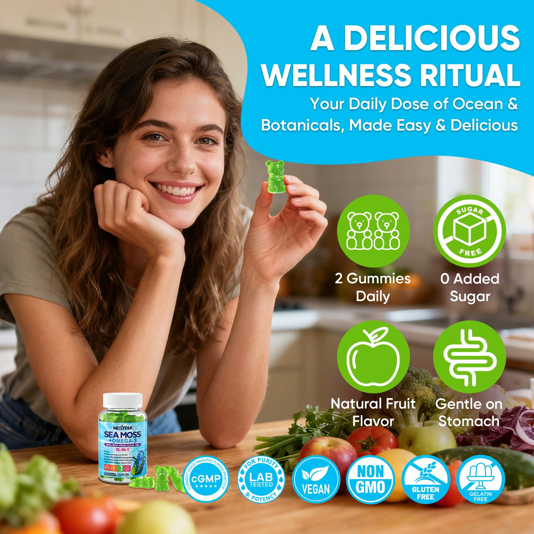 Gummies packaging and label details