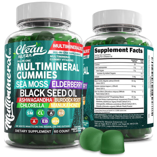 Sea Moss Gummies Green Apple flavor close-up