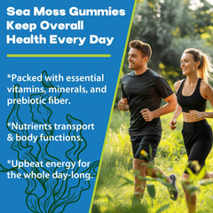 Sea Moss Gummies promoting immune health, energy and skin