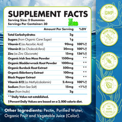 Close-up of Sea Moss Gummies highlighting Irish seamoss ingredients