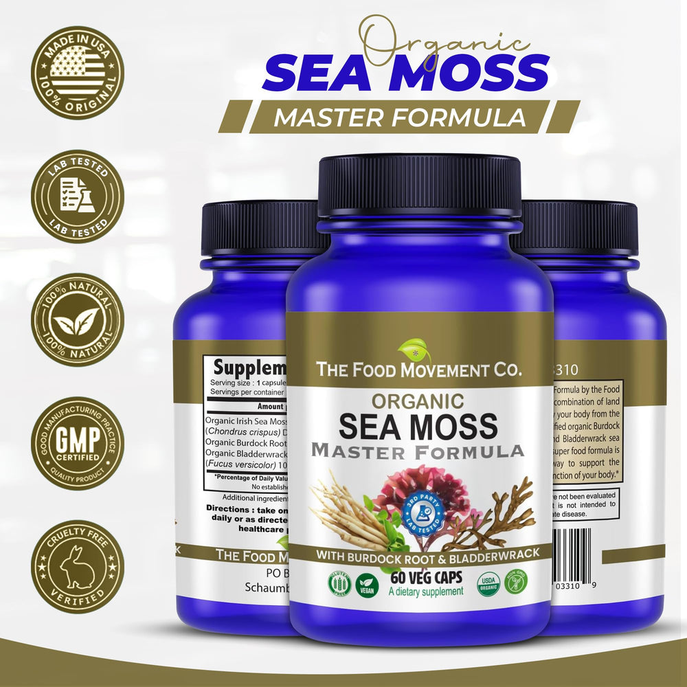 Lifestyle shot with Sea Moss supplement scene