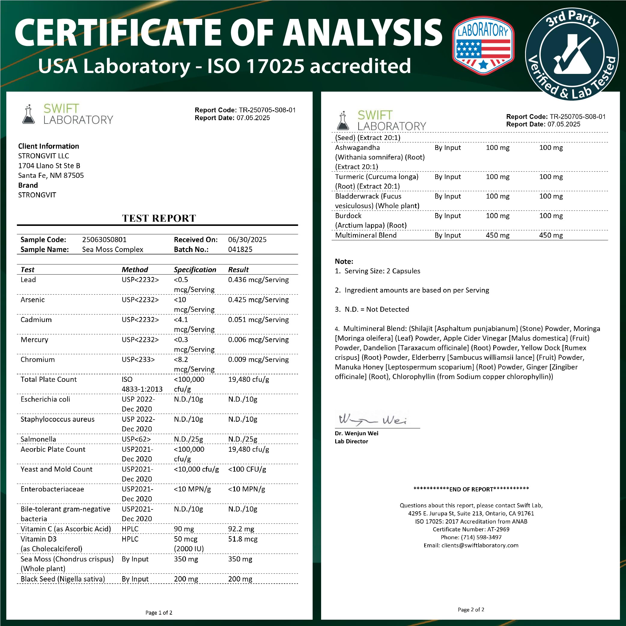 Turmeric and shilajit with sea moss capsules