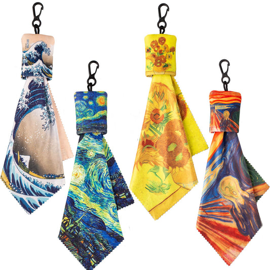 Seabbo Glasses Cleaning Cloth featuring Starry Night - front