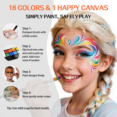 Seaboll easy removal washable face paint for effortless cleanup.