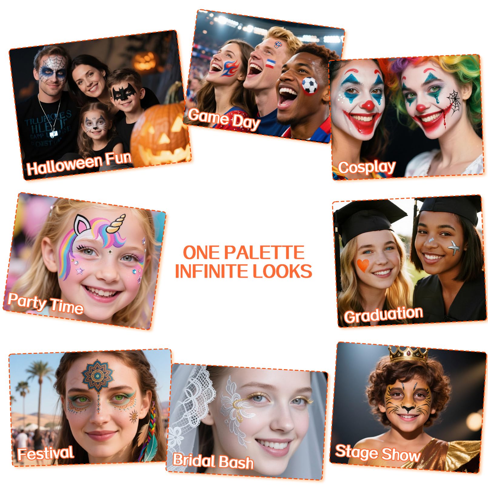Seaboll portable pro-grade palette travel case for on-the-go face painting.
