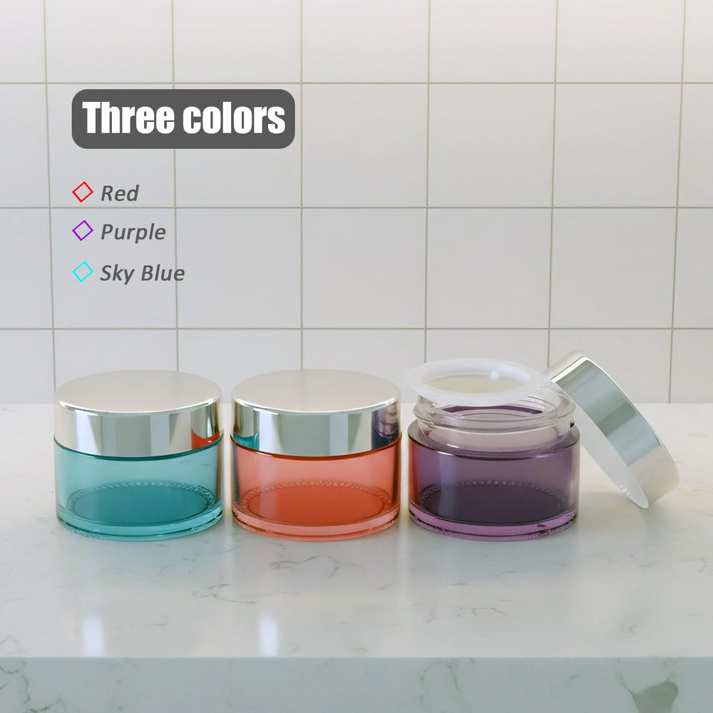Seafulee turquoise glass jar lid color coded for easy use