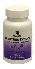 Bottle of Seagate Grape Seed Extract 250mg with 90 vegetarian capsules