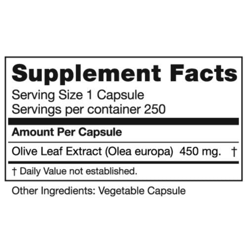 Seagate olive leaf extract label highlights pesticide-free, chemical-free purity for clean supplementation.