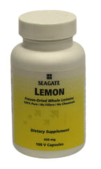 Seagate Whole Lemon Concentrate bottle and capsules