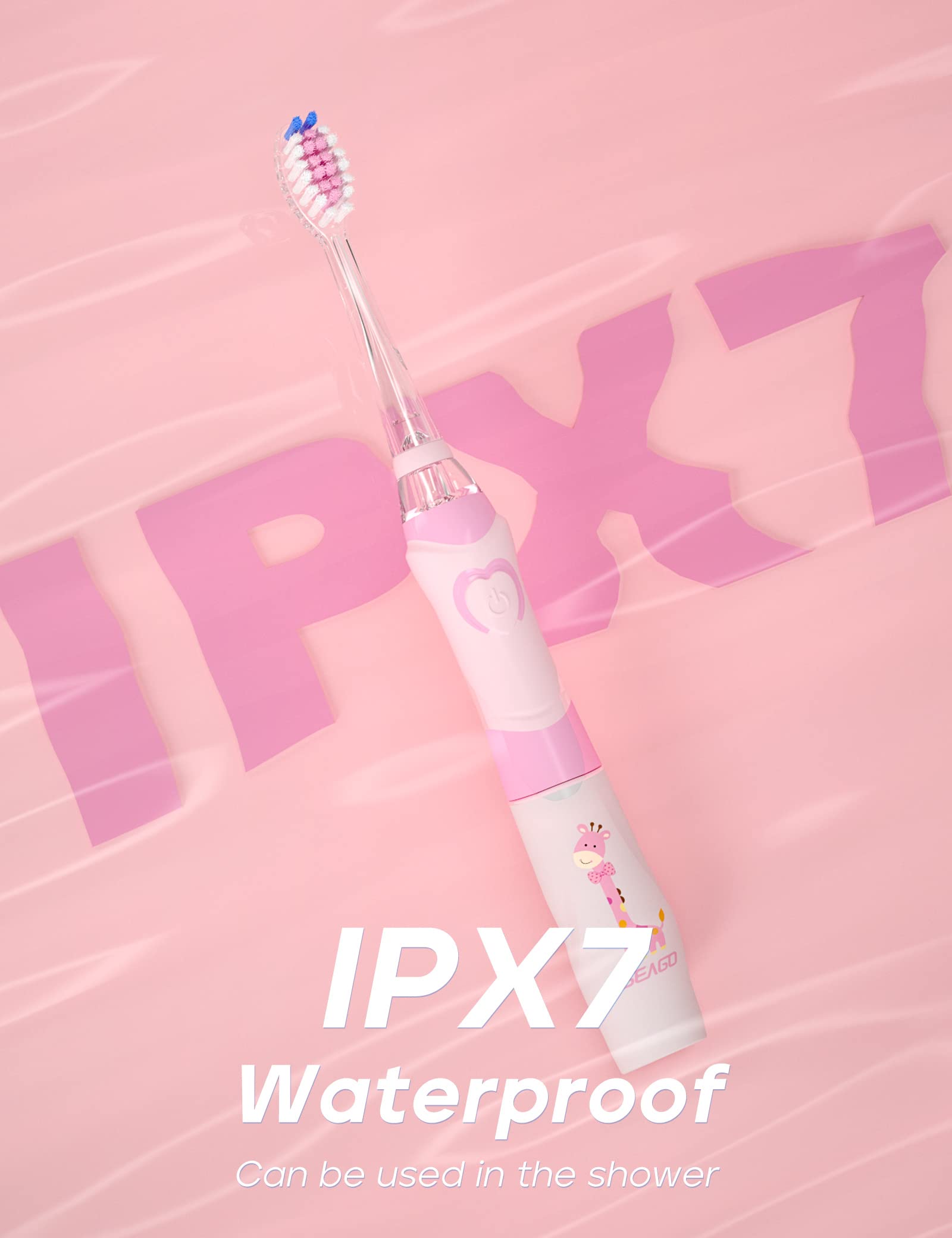 Package contents: toothbrush handle, 8 heads, protective cover, manual