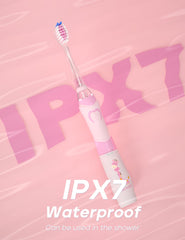 Package contents: toothbrush handle, 8 heads, protective cover, manual