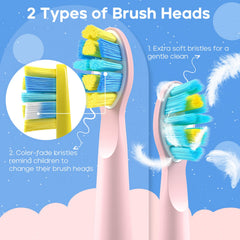 Five cleaning modes on SEAGO kids sonic toothbrush