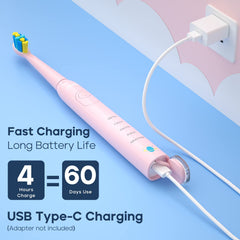 IPX7 waterproof design of SEAGO kids toothbrush