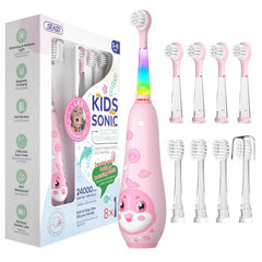 SEAGO pink kids electric toothbrush front view