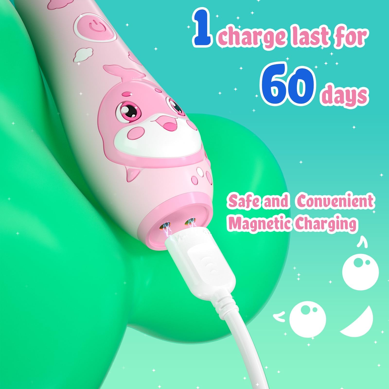 SEAGO pink replacement toothbrush heads pack