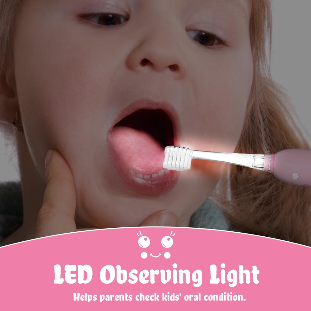 SEAGO pink kids toothbrush in packaging box
