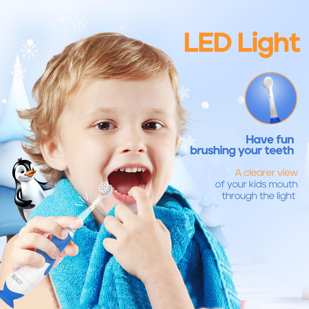 Soft mini brush heads designed for ages 6 months to 4 years