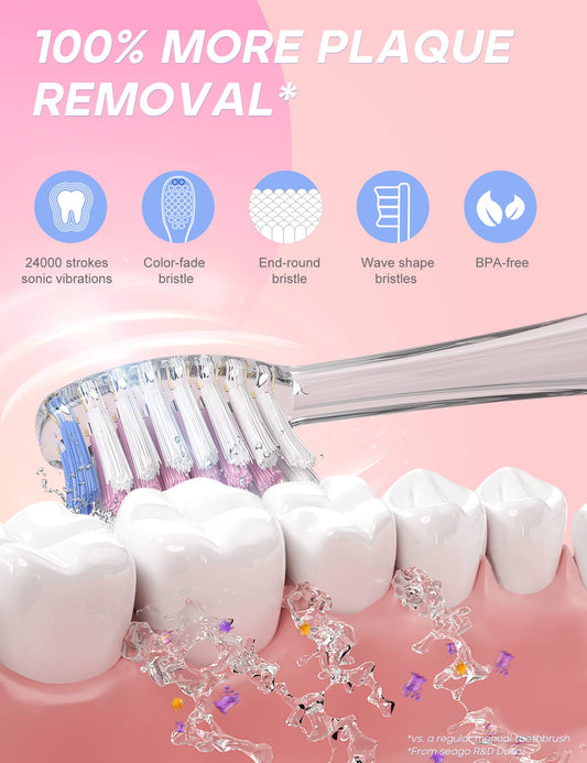 Close-up of SEAGO SG-977 toothbrush with timer