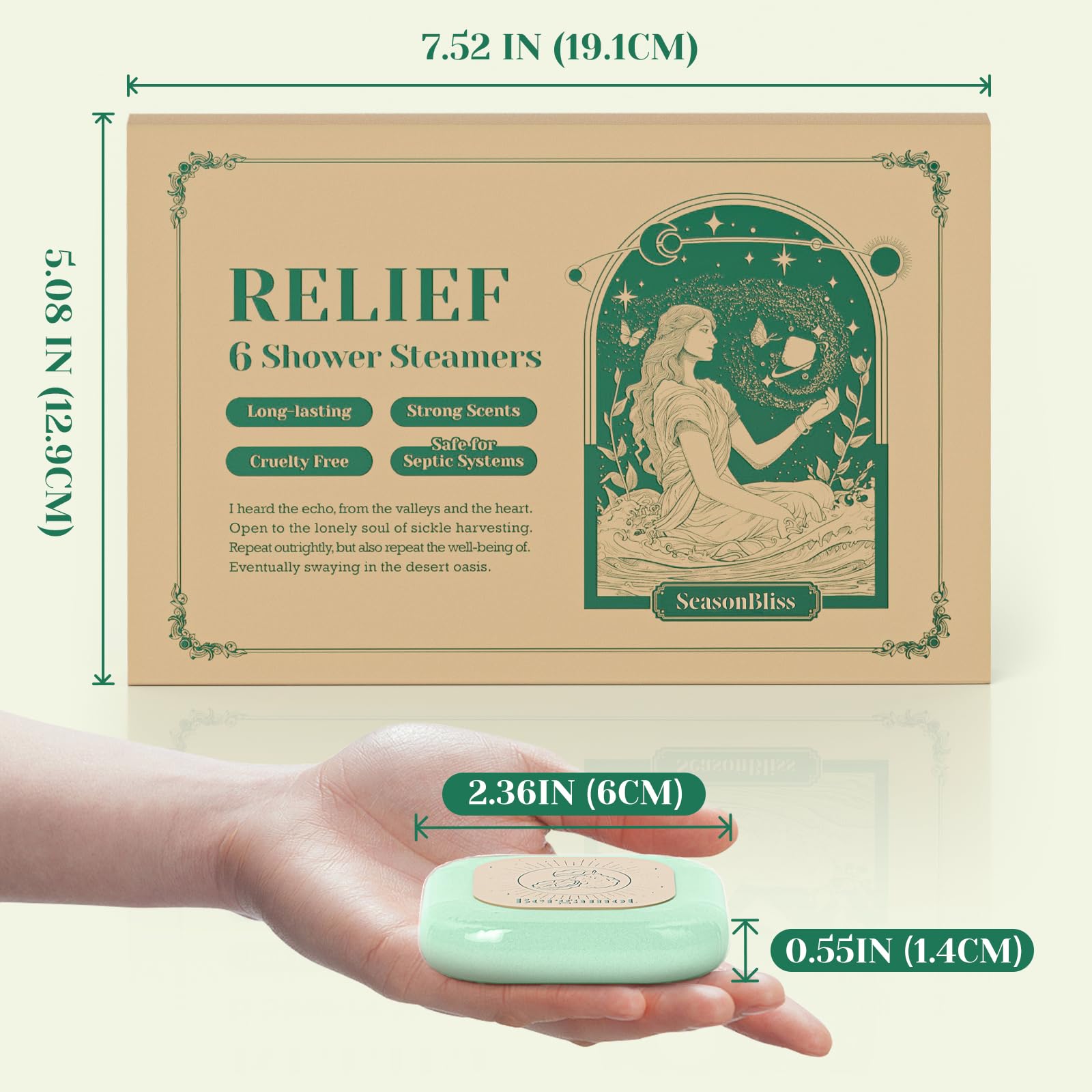 SeasonBliss jasmine steamers provide floral serenity for a calming shower