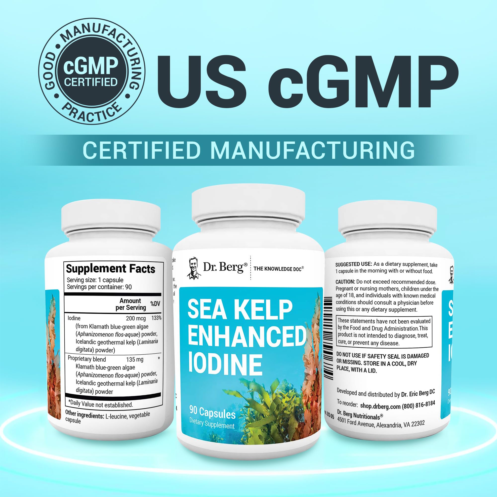 Seaweed blend and iodine ingredients