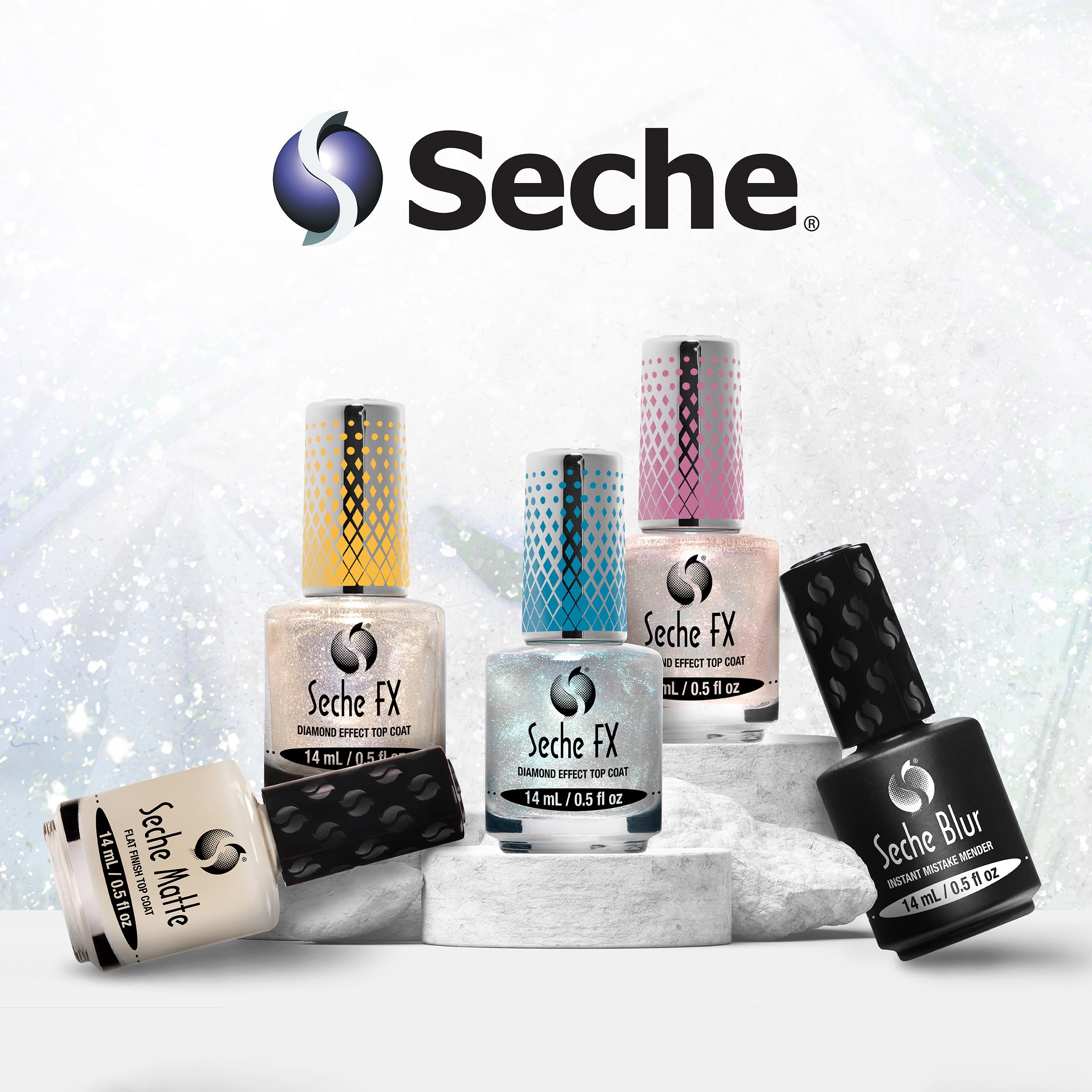 Seche FX Diamond Top Coat blue shimmer layer adds depth
