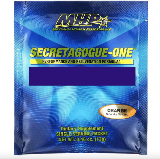 Close-up of Secretagogue Gold powder with herbal ingredients