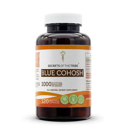 Bottle of Secrets of the Tribe Blue Cohosh 120 Capsules