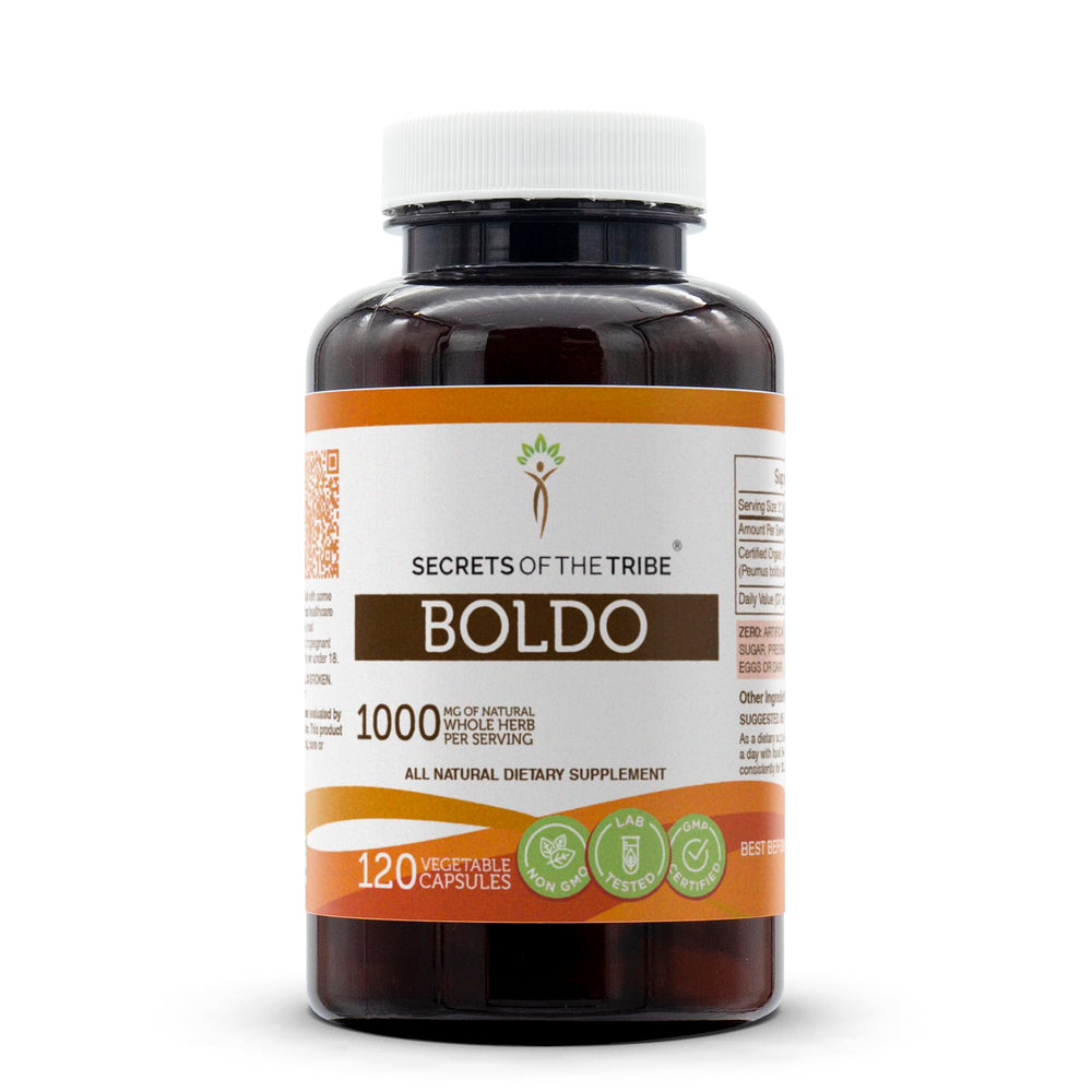 Secrets of the Tribe Boldo bottle and label