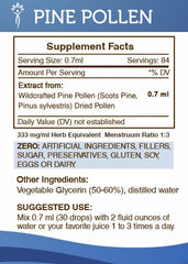 Alcohol-free extraction process for pine pollen tincture