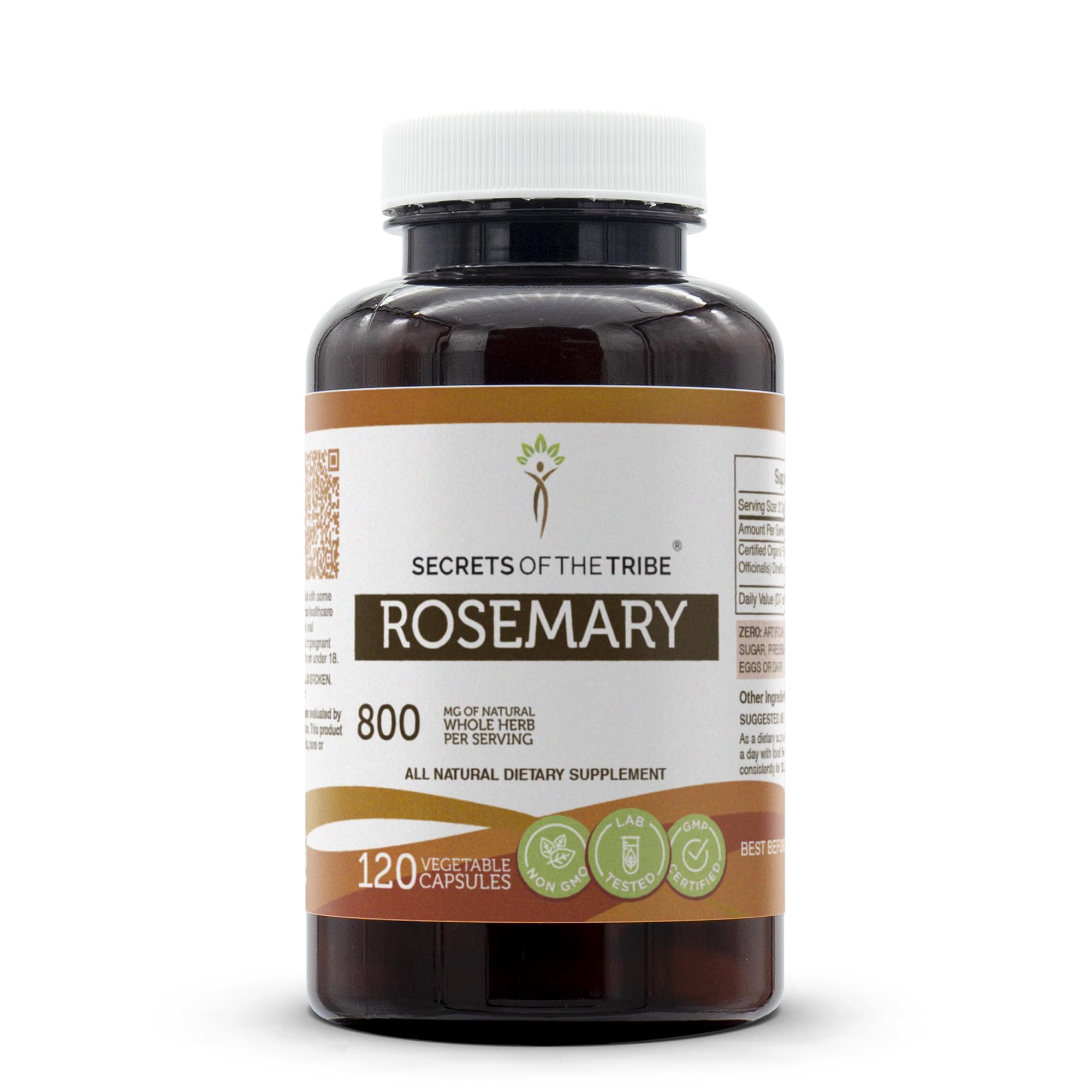 Secrets of the Tribe Rosemary bottle with 120 capsules