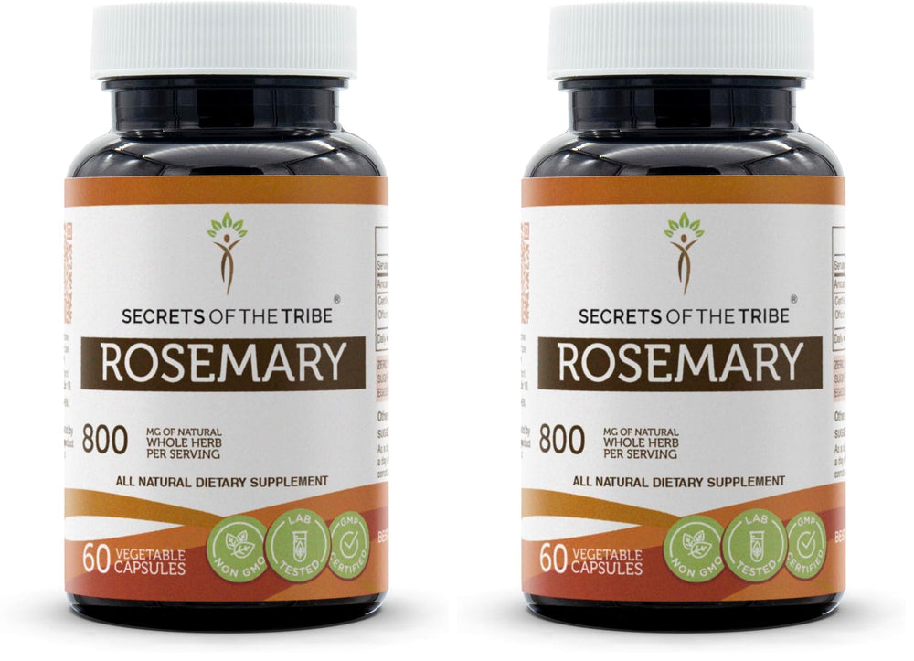 Secrets of the Tribe Rosemary bottle with capsules — 60 capsules per bottle, 2-pack