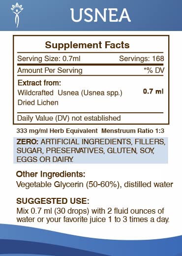 3rd-party lab test certificate for Secrets of the Tribe Usnea Tincture