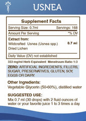 3rd-party lab test certificate for Secrets of the Tribe Usnea Tincture
