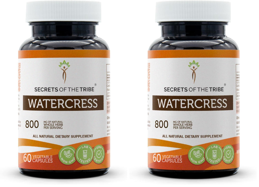 Secrets of the Tribe Watercress bottle two-pack on display