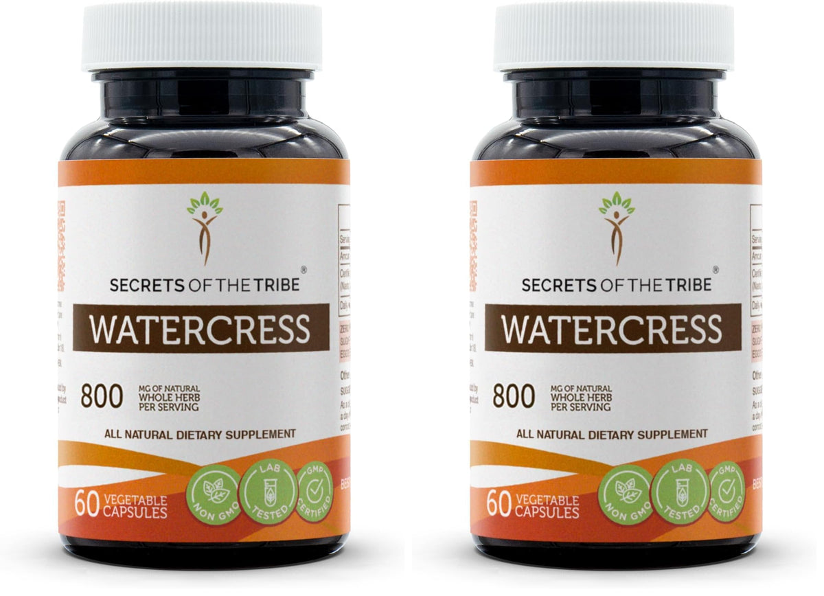 Secrets of the Tribe Watercress bottle two-pack on display