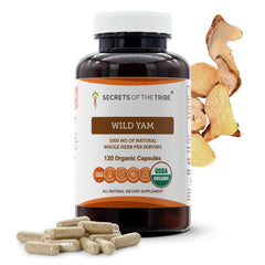 Bottle of Secrets of the Tribe Wild Yam capsules – 120 count