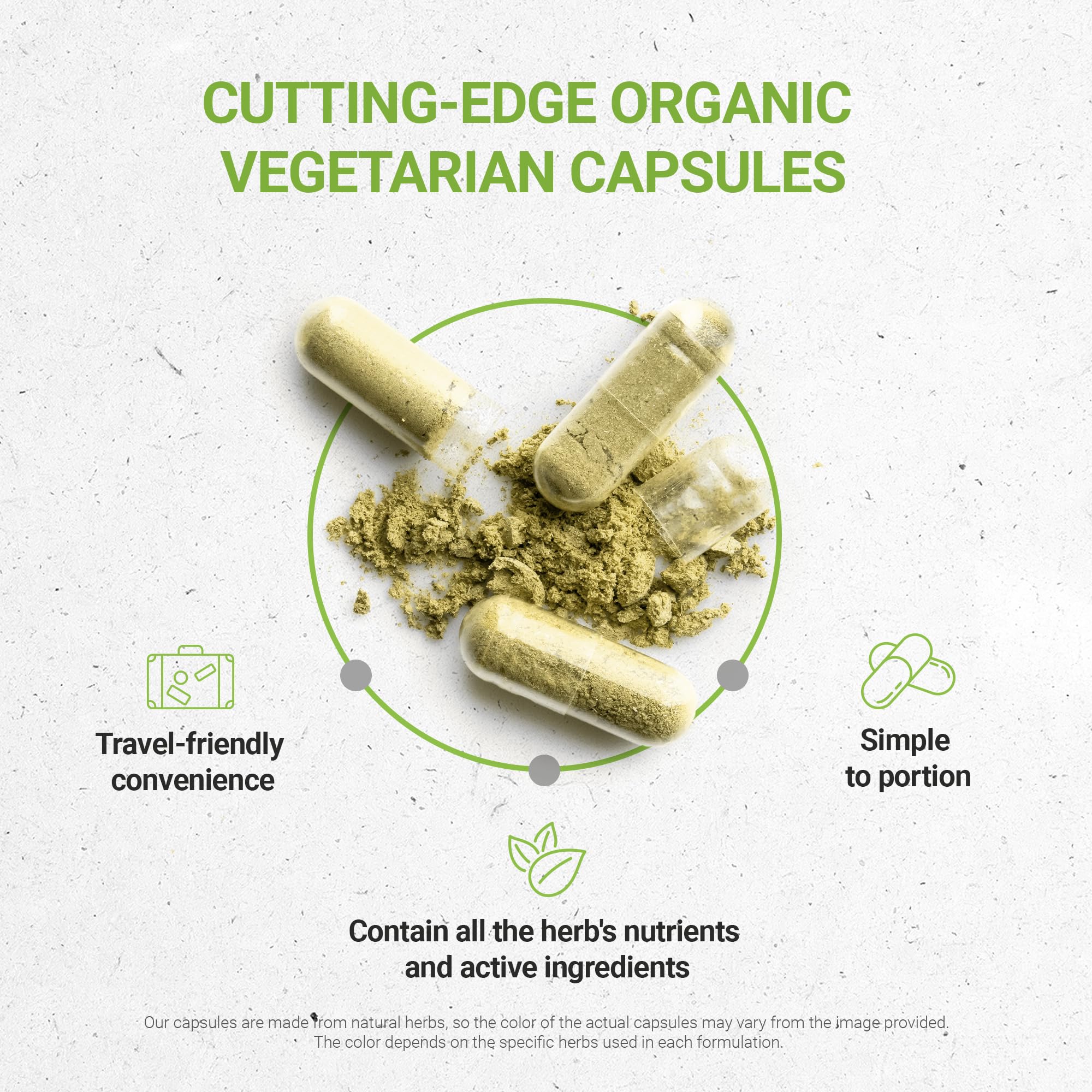 Wild yam capsules close-up