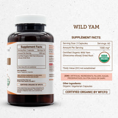 Plant-based, vegan-friendly Wild Yam capsules