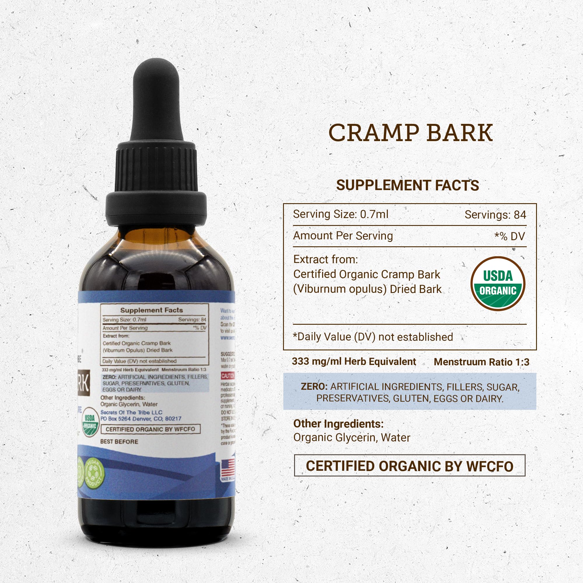 Alcohol-free high-potency herbal drops bottle with dropper