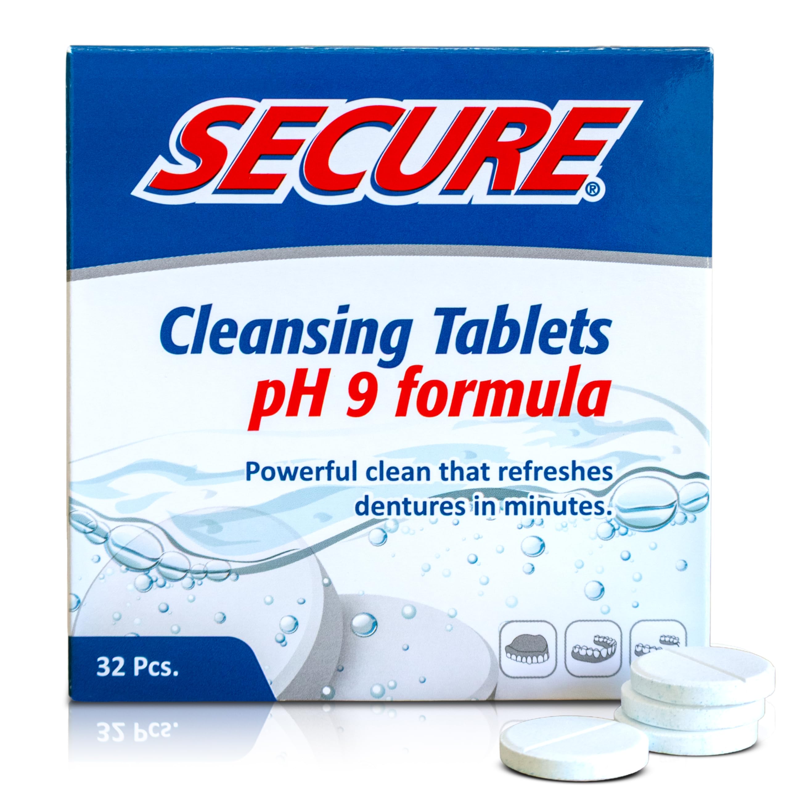 Secure Daily Cleansing Tablets package – 32 tablets, 1 pack
