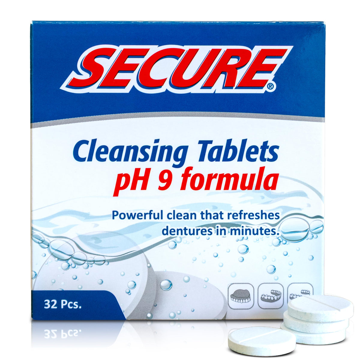 Secure Daily Cleansing Tablets package – 32 tablets, 1 pack